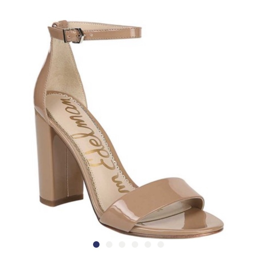 Sam Edelman Yaro Nude Patent Heels 9.5